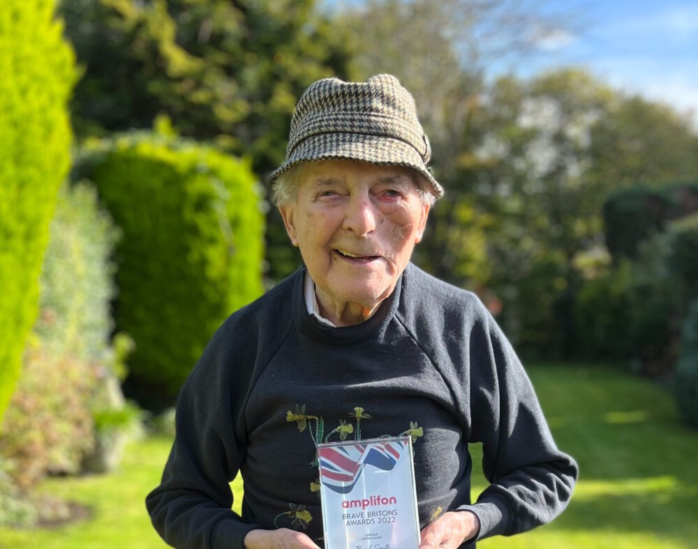 Llanelli’s tennis legend Basil, 101, wins Amplifon Brave Britons award