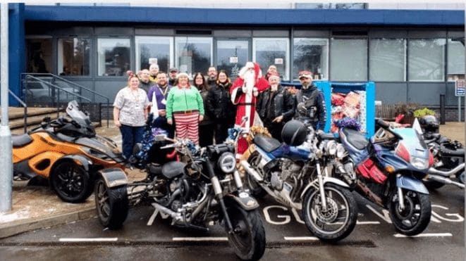 Motorcycle group’s Christmas toy run collects hundreds of toys and raises £6,955 for charity