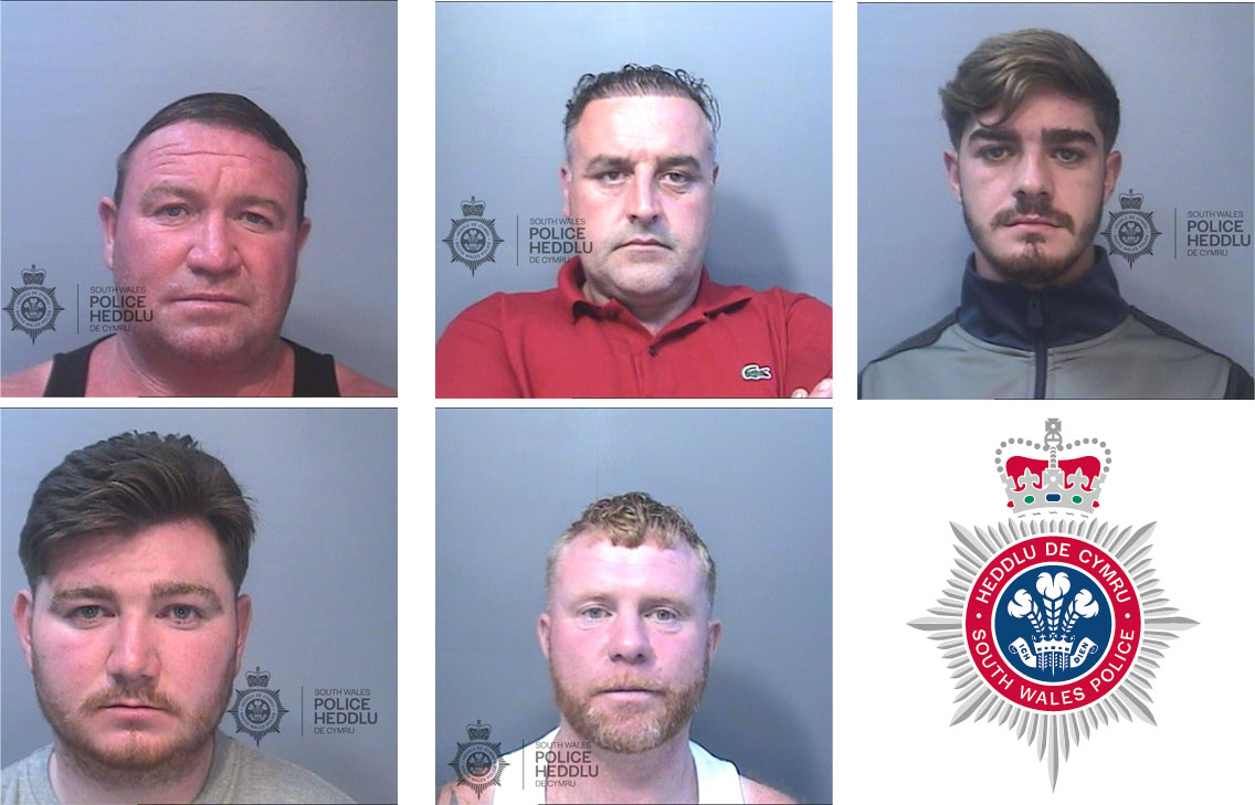 Seven people have been sentenced to a total of 13 years and 7 months years in prison following a disturbance that took place at Morriston Cemetery in August 2022