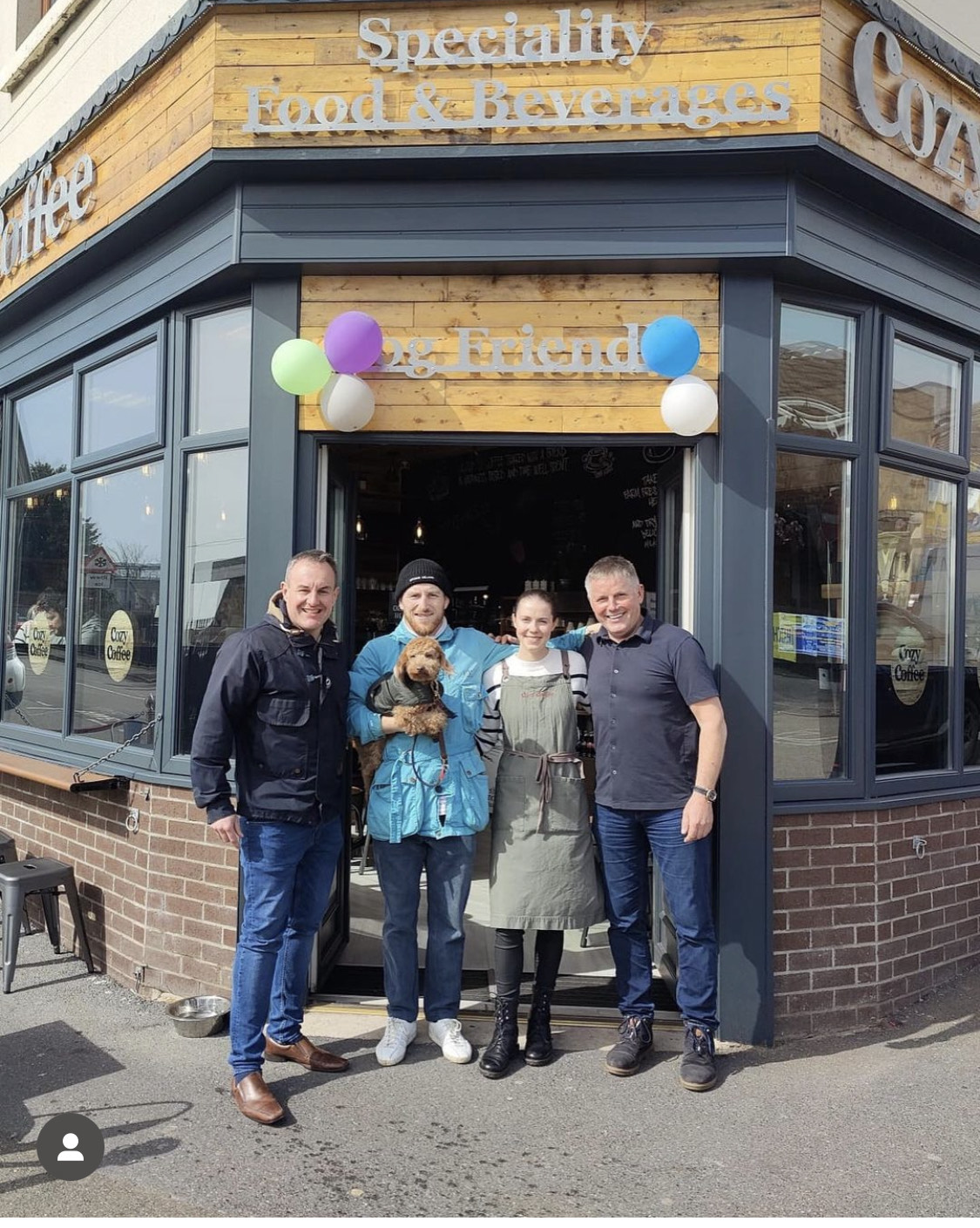 Dog friendly coffee shop officially opened by town Mayor and Brett Johns MMA Pro Fighter