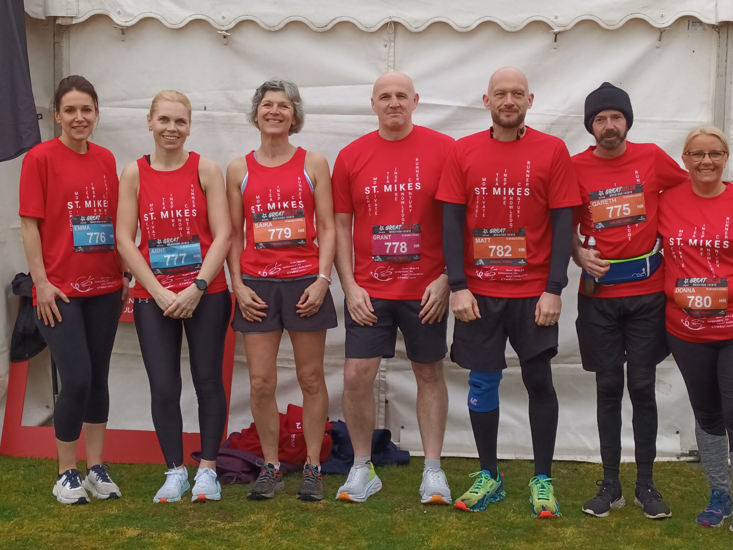 Llanelli school staff take part in the Great Welsh Half Marathon to raise money for the Wales Air Ambulance