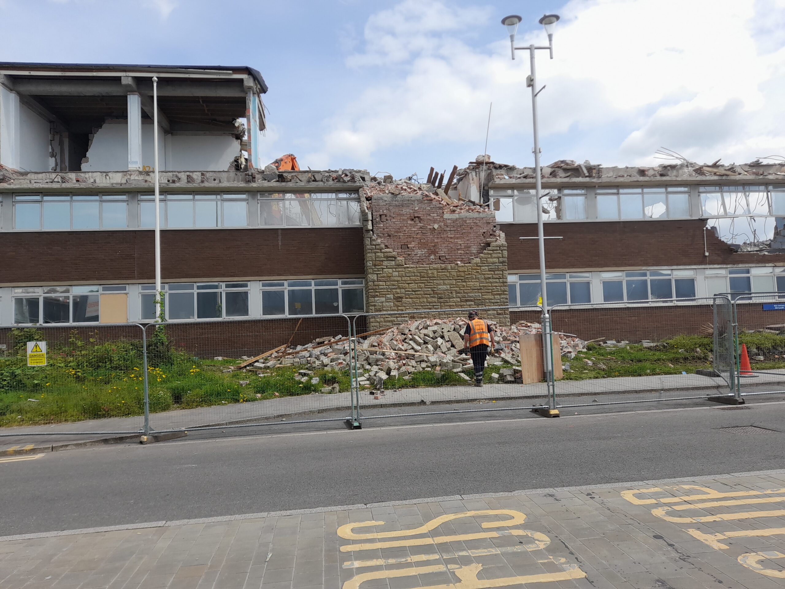 Demolition of former Bridgend police station well under way