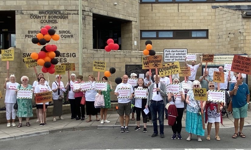 Public protest over Hydrogen Plant proposal in Bridgend