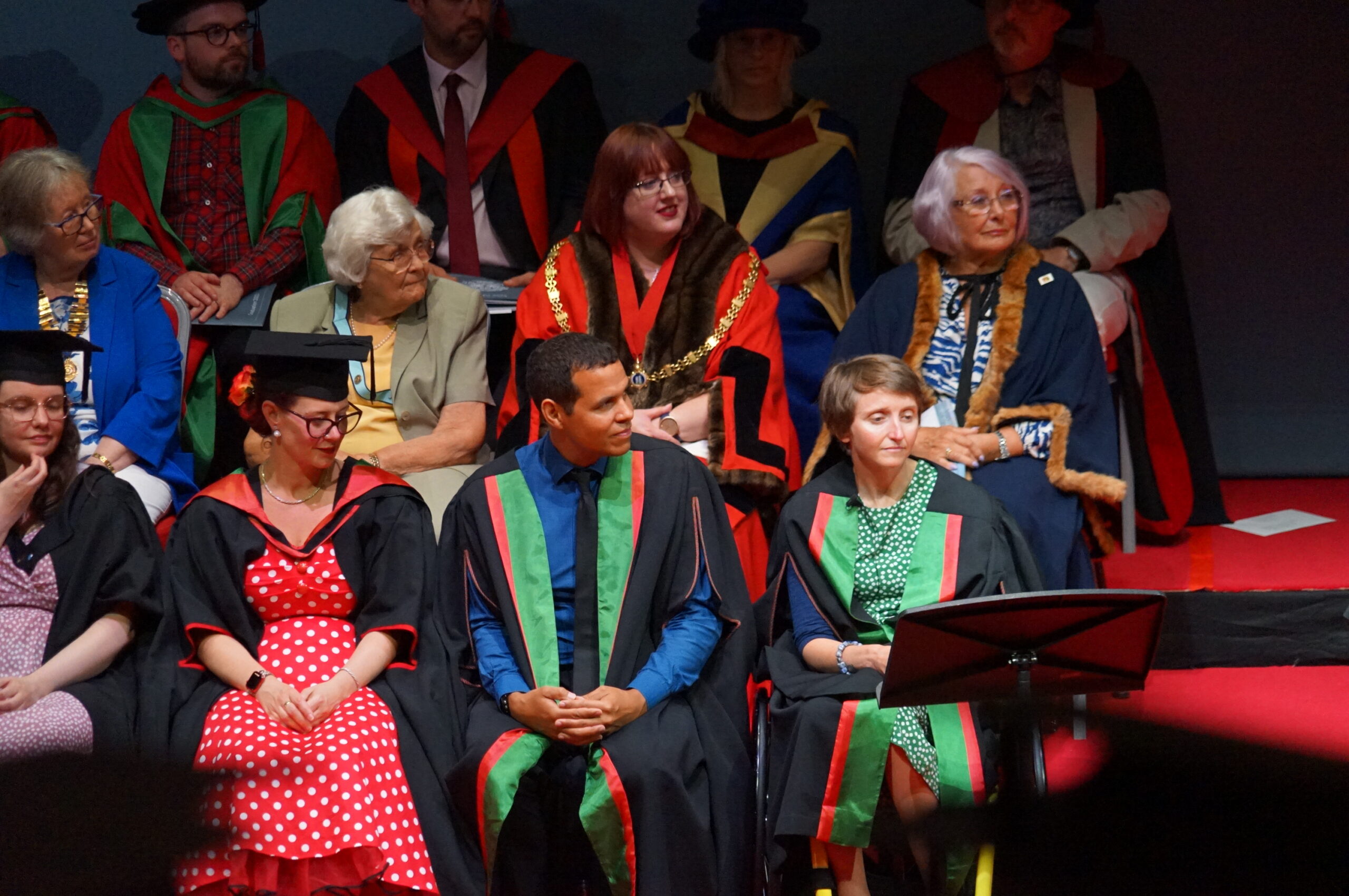 ‘Human on Wheels’ Tina Evans receives Honorary Fellowship from Aberystwyth University