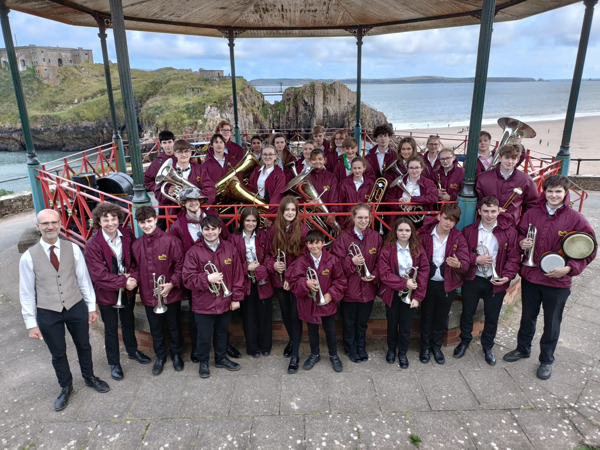 Oldham Brass Band warm the cockles at Tenby