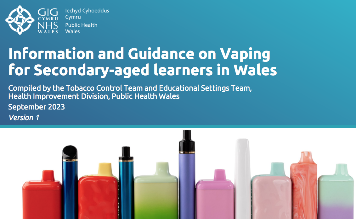 Public Health Wales publishes new guidance for vaping in secondary schools
