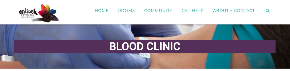 Blood Clinic no longer hosted at Antioch Centre From May 20th