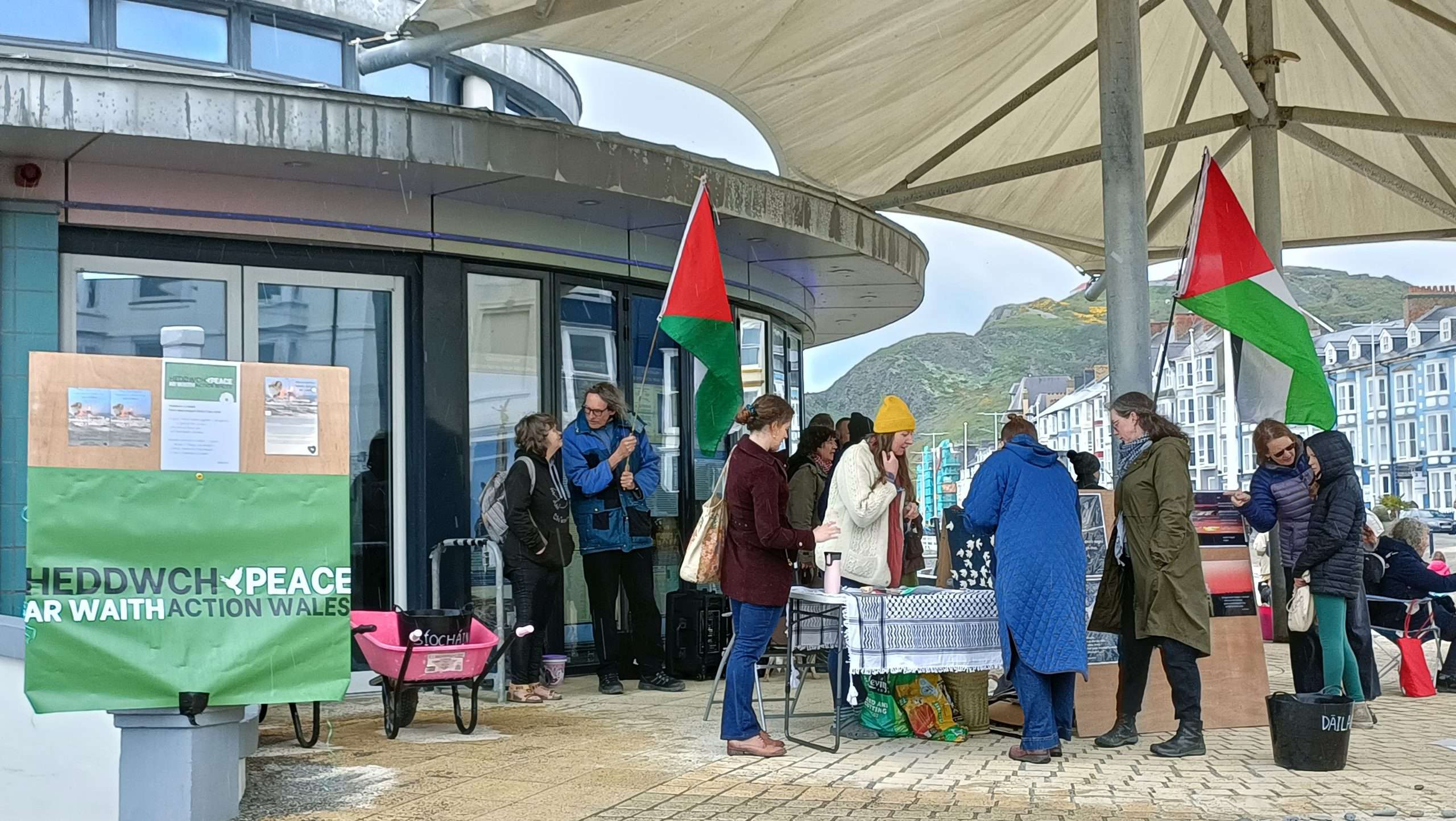 Demonstration in Aberystwyth honours 15,000 children killed in Gaza