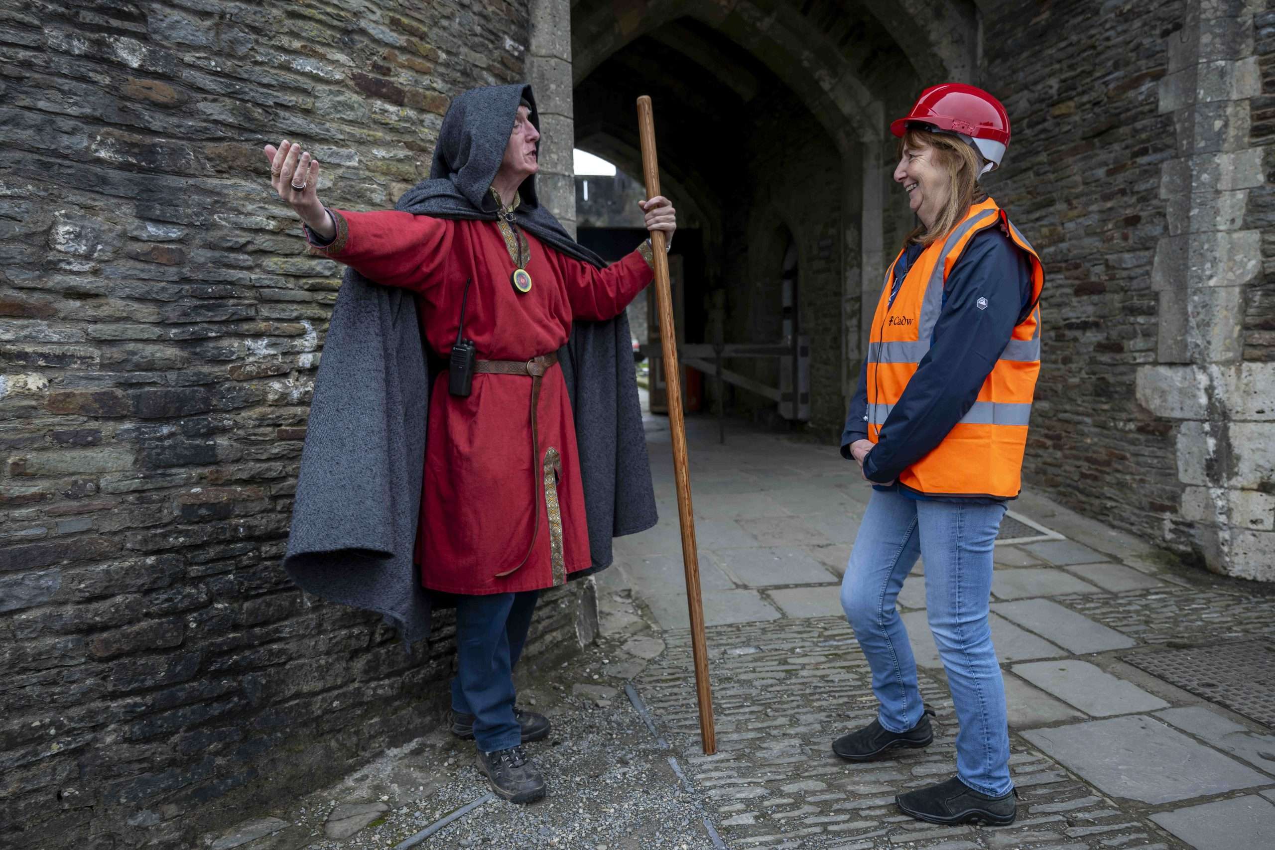Culture Secretary visits Caerphilly Castle to view £10 million investment progression